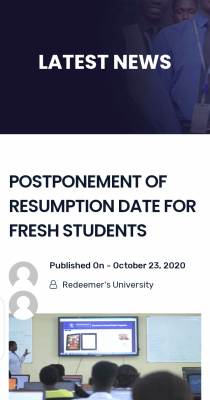 RUN postpones resumption for fresh students