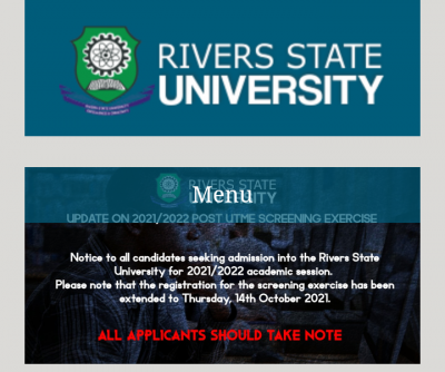 RSUST extends post UTME registration deadline for 2021/2022 academic session