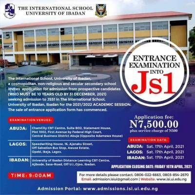 The International Secondary School University of Ibadan 2021/2022 ...