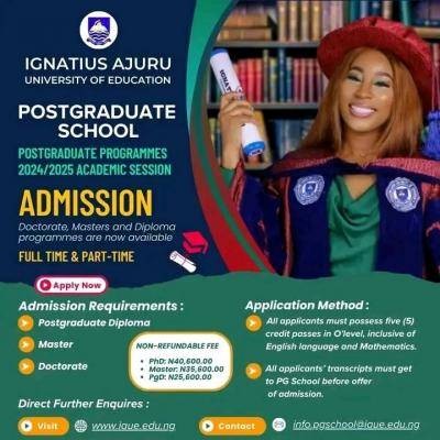 IAUE Postgraduate Admission Form, 2024/2025 - Myschool