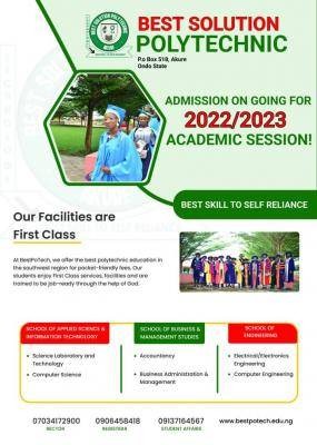 Best Solution Polytechnic National Diploma Admission, 2022/2023 - Myschool