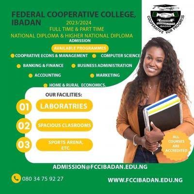 Federal Cooperative College admissions form, 2023/2024 session - Myschool