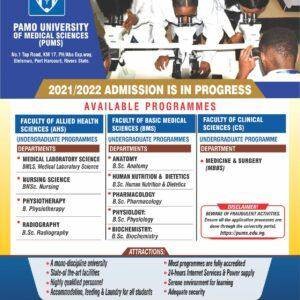 PUMS Post-UTME 2021: Cut-off mark, Eligibility and Registration Details
