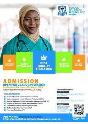 School of Health Technology, Minna admission form for 2023/2024 session ...