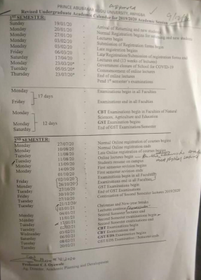 Ksu 2Nd Semester Academic Calendar For 2019/2020 Session - Myschool