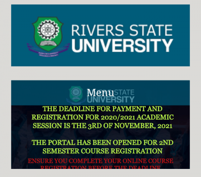 RSUST opens portal for 2nd semester course registration 2020/2021