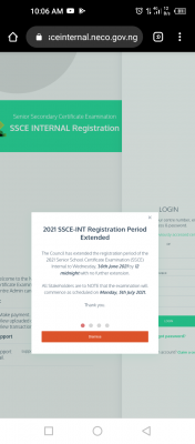 NECO extends 2021 SSCE registration deadline