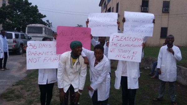 ABSU Medical Students Protest Over Power Issues