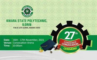 Kwara Poly announces 27th Combined Convocation Ceremony
