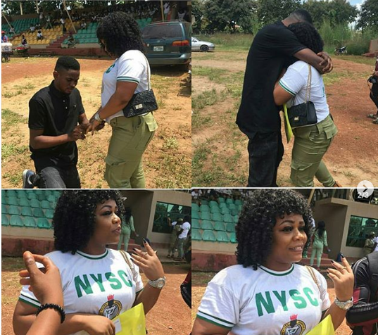 Ebonyi State Corper Gets Engaged on Her POP