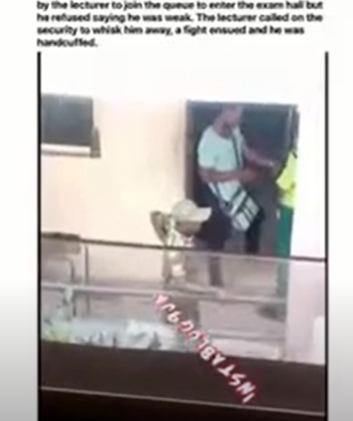YABATECH student arrested for refusing to join a queue (video)