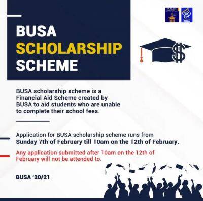 Babcock University Students' Association scholarship scheme, 2020/2021