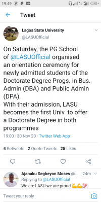 LASU becomes first university in Nigeria to offer Doctorate degree in business and public administration