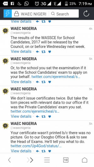 WAEC 2017 May/June Result To Be Released Next Week