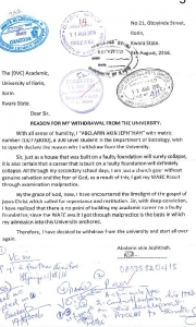UNILORIN Confirms The Withdrawal Of A 