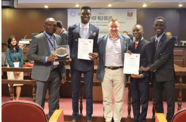 OAU Law Students Becomes The First Nigerian To Win An International Negotiation Competition in New Delhi, India.