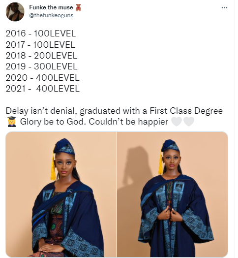 LASU student bags a first-class degree after two extra years