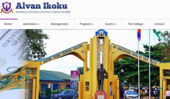 Alvan Ikoku COE NCE Admission List, 2018/2019 Out