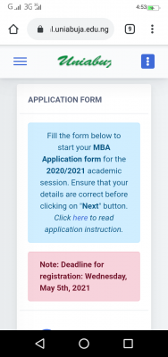 UNIABUJA new deadline for application into business school, 2019/2020 session