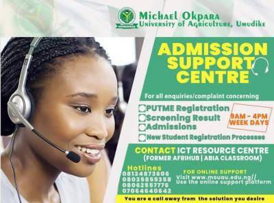 MOUAU admission support center for prospective students