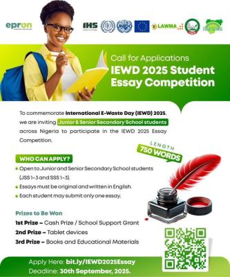 IEWD Essay Competition for students, 2025