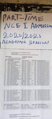 Sa'adatu Rimi College Of Education NCE Part-time Admission List, 2020/2021