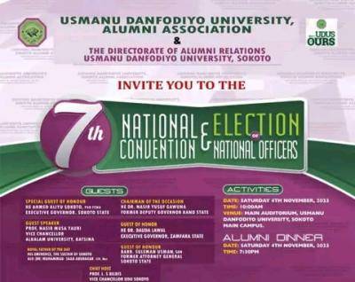 Usmanu Danfodiyo University Announces 7th National Convention Date