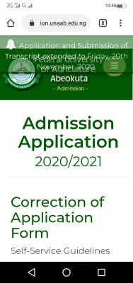FUNAAB extends post utme registration for 2020/2021 academic session