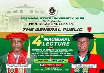 ADSU announces 4th Inaugural Lecture