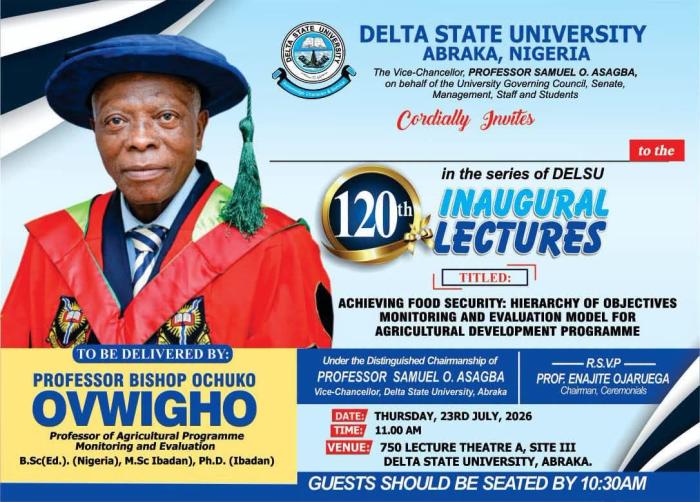 DELSU announces 120th Inaugural Lecture