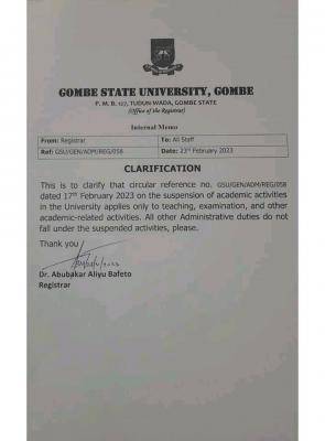 GOMSU clarification on election break
