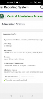 FCE Umunze degree admission list out on JAMB CAPS, 2020/2021 session