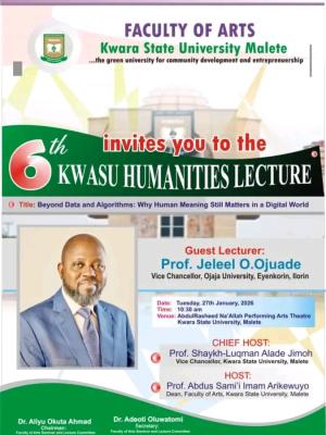 KWASU announces 6th Annual Humanities Lecture on Human Meaning in the Digital Age