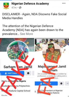 NDA disowns fake social media handles