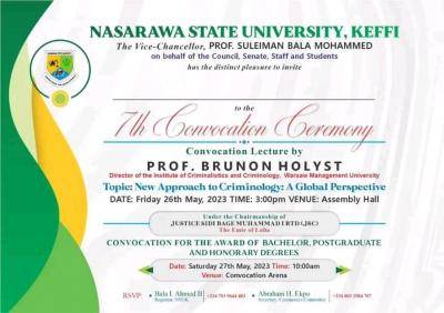 NSUK announces new date for 7th convocation ceremony