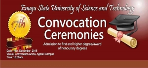 ESUT 17th Convocation Ceremony Schedule Of Events
