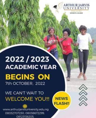 Arthur Jarvis University resumption date for 2022/2023 session