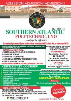 Southern Atlantic Polytechnic 2022/2023 Admission form 