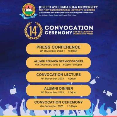 JABU announces 14th Convocation Ceremony
