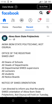 Akwa Ibom Polytechnic notice on SIWES orientation
