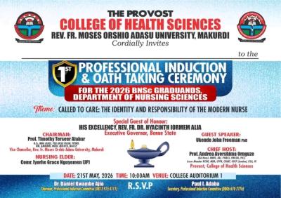 BSU announces 1st Induction/Oath-Taking Ceremony for Graduating Nurses