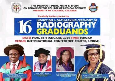 UNICAL 16th Induction/Oath-Taking Ceremony of Radiography Graduands