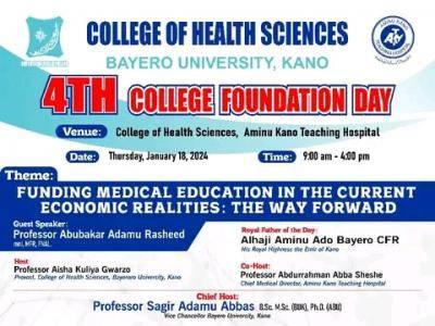BUK announces 4th College of Health Sciences Founders Day