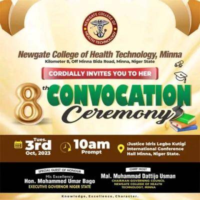 New Gate College of Health Technology 8th Convocation Ceremony to hold 3rd October