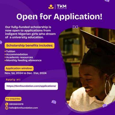 2024 TKM Foundation Scholarship for female students