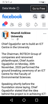 Renowned philanthropist set to build an ICT centre in UNIZIK