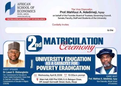 African School of Economics (ASE) 2nd Matriculation Ceremony
