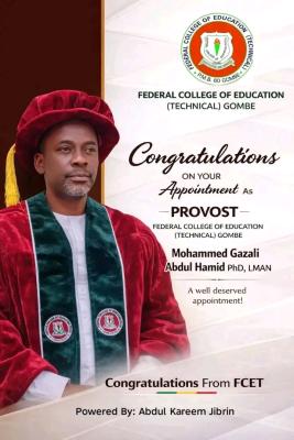 FCET Gombe gets new provost