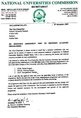FUkashere gets approval to offer courses in Dental Surgery, Nursing & Occupational Therapy
