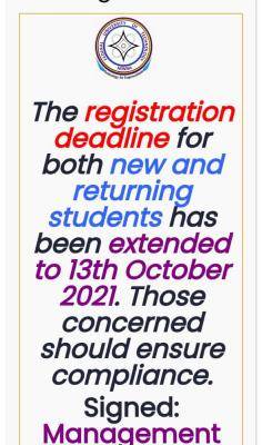 FUTminna extends registration deadline for fresh & returning students, 2021/2022 session